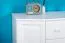 Commode en pin massif blanc Junco 167 | 4 tiroirs, 6 niches | 100 x 120 x 47 cm | Style moderne