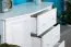 Commode en pin massif blanc Junco 167 | 4 tiroirs, 6 niches | 100 x 120 x 47 cm | Style moderne