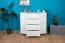 Commode en pin massif blanc Junco 167 | 4 tiroirs, 6 niches | 100 x 120 x 47 cm | Style moderne