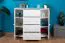 Commode en pin massif blanc Junco 167 | 4 tiroirs, 6 niches | 100 x 120 x 47 cm | Style moderne