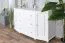 Commode en bois de pin massif blanc Junco 169 | 3 tiroirs & 4 compartiments | 78 x 140 x 47 cm