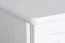 Commode en bois de pin massif blanc Junco 169 | 3 tiroirs & 4 compartiments | 78 x 140 x 47 cm