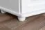 Commode en bois de pin massif blanc Junco 169 | 3 tiroirs & 4 compartiments | 78 x 140 x 47 cm