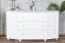 Commode en bois de pin massif blanc Junco 169 | 3 tiroirs & 4 compartiments | 78 x 140 x 47 cm