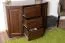 Commode 3 tiroirs et 4 compartiments Junco 171 | Pin massif noyer | 78 x 100 x 47 cm | Montage facile