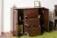Commode 3 tiroirs et 4 compartiments Junco 171 | Pin massif noyer | 78 x 100 x 47 cm | Montage facile