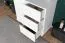 Commode pin massif blanc Junco 178 | 3 tiroirs, 2 compartiments | 78x90x42 cm | Montage facile | Stable et spacieuse