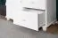 Commode pin massif blanc Junco 178 | 3 tiroirs, 2 compartiments | 78x90x42 cm | Montage facile | Stable et spacieuse