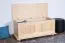 Coffre en pin massif naturel | Design moderne | 50 x 120 x 48 cm | Rangement robuste