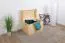 Coffre en pin massif naturel 183 | 77 x 54 x 50 cm | Finition artisanale | Montage facile