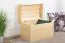 Coffre en pin massif naturel 183 | 77 x 54 x 50 cm | Finition artisanale | Montage facile