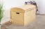 Coffre en pin massif naturel 183 | 77 x 54 x 50 cm | Finition artisanale | Montage facile