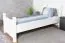 Lit simple blanc en pin massif 101 | Sommier inclus | 80 x 200 cm | Design moderne | Très stable