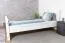 Lit simple blanc en pin massif 101 | Sommier inclus | 80 x 200 cm | Design moderne | Très stable