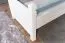 Lit simple blanc en pin massif 101 | Sommier inclus | 80 x 200 cm | Design moderne | Très stable