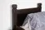 Lit d’appoint moderne finition noyer | Pin massif 101 | Sommier inclus | 90 x 200 cm | Structure robuste