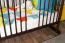 Lit bébé en pin massif couleur noyer 104 | 60 x 120 cm | 3 hauteurs réglables | Sommier à lattes inclus