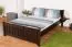 Lit junior confortable 106 | Hêtre massif finition noyer | Sommier inclus | Couchage 140 x 200 cm | Montage facile