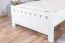 Lit simple confortable, lit d'invité simple en hêtre massif 109, sommier à lattes inclus, en blanc, surface de couchage 100 x 200 cm, bois de grande qualité, durable