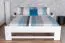 Lit junior en hêtre massif blanc 110 | Sommier inclus | Couchage 160 x 200 cm