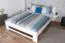 Lit junior en hêtre massif blanc 110 | Sommier inclus | Couchage 160 x 200 cm