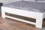 Lit junior en hêtre massif blanc 110 | Sommier inclus | Couchage 160 x 200 cm