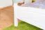 Lit pour adolescent blanc en pin massif 112 | 180 x 200 cm | Sommier inclus | Montage rapide | Design moderne