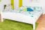 Lit pour adolescent blanc en pin massif 112 | 180 x 200 cm | Sommier inclus | Montage rapide | Design moderne