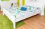 Lit pour adolescent blanc en pin massif 112 | 180 x 200 cm | Sommier inclus | Montage rapide | Design moderne