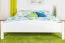 Lit pour adolescent blanc en pin massif 112 | 180 x 200 cm | Sommier inclus | Montage rapide | Design moderne