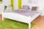 Lit double blanc en pin massif 112, lit d'appoint élégant, sommier à lattes inclus, surface de couchage 180 x 200 cm, durable et moderne, montage simple et rapide