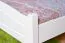 Lit pour adolescent blanc en pin massif 112 | 180 x 200 cm | Sommier inclus | Montage rapide | Design moderne