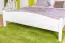 Lit pour adolescent blanc en pin massif 112 | 180 x 200 cm | Sommier inclus | Montage rapide | Design moderne