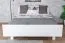 Lit simple blanc, lit d'invité moderne en bois massif de hêtre 116B, sommier à lattes inclus, surface de couchage 140 x 200 cm, stable et durable, finition de haute qualité