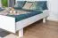 Lit junior en bois massif de hêtre 116 blanc | 180 x 200 cm | Design moderne | Montage facile | Sommier inclus