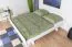 Lit junior en bois massif de hêtre 116 blanc | 180 x 200 cm | Design moderne | Montage facile | Sommier inclus