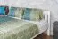 Lit enfant ou adolescent en pin massif 65, blanc | 160 x 200 cm | Sommier inclus | Montage facile | Longue durée de vie