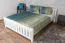 Lit enfant ou adolescent en pin massif 65, blanc | 160 x 200 cm | Sommier inclus | Montage facile | Longue durée de vie