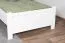 Lit simple moderne, lit d'appoint blanc en pin massif 68, sommier à lattes inclus, surface de couchage 100 x 200 cm, robuste et durable, montage facile