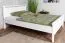 Lit simple simple, lit d'invité blanc pin massif 69, sommier à lattes inclus, surface de couchage 140 x 200 cm, facile à combiner, durable