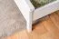 Lit junior moderne en pin massif 69 | Blanc | 180 x 200 cm | Sommier inclus | Haute stabilité