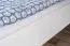 Lit simple en bois massif, lit d'appoint moderne en pin massif 70, blanc, sommier à lattes inclus, surface de couchage 90 x 200 cm