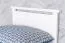 Lit simple en bois massif, lit d'appoint moderne en pin massif 70, blanc, sommier à lattes inclus, surface de couchage 90 x 200 cm