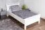 Lit enfant blanc | Style moderne | Pin massif | Sommier inclus | Couchage 100 x 200 cm