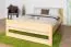 Lit simple / lit d'appoint en bois de pin massif, naturel 71, sommier à lattes inclus - Dimensions 140 x 200 cm