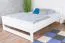 Lit simple, lit d'invité blanc en pin massif 71, sommier à lattes inclus, dimensions du matelas 140 x 200 cm, finition professionnelle, robuste et stable