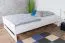 Lit simple, lit d'invité blanc en pin massif 71, sommier à lattes inclus, dimensions du matelas 140 x 200 cm, finition professionnelle, robuste et stable