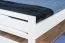 Lit simple, lit d'invité blanc en pin massif 71, sommier à lattes inclus, dimensions du matelas 140 x 200 cm, finition professionnelle, robuste et stable
