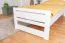 Lit enfant et adolescent en pin massif blanc | Design moderne | 80 x 200 cm | Sommier inclus | Haute qualité