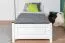 Lit enfant blanc moderne en pin massif 78 | Sommier à lattes inclus | Couchage 80 x 200 cm | Stable